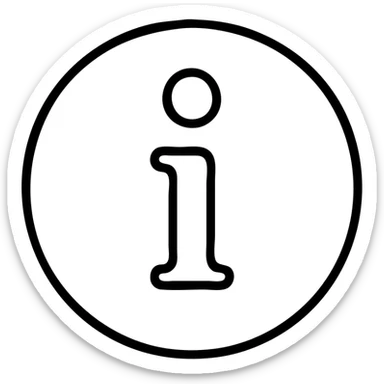 info symbol minimal outlined icon sticker