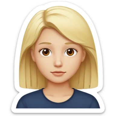 Cheese with blonde hair  sticker