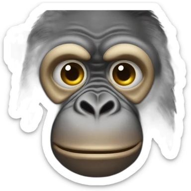 hypnotized ape head tilt sticker