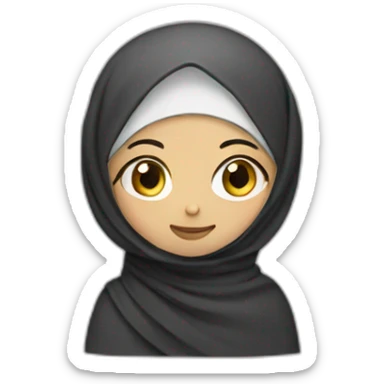 girl in hijab doing du’a  sticker