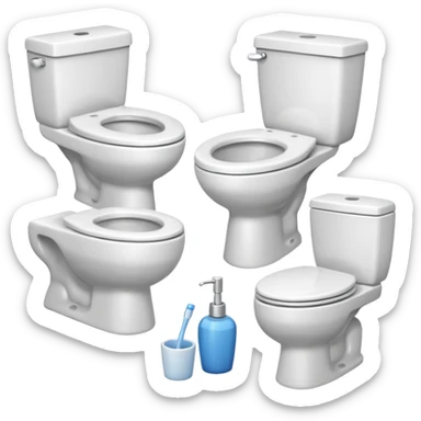 toilet items sticker