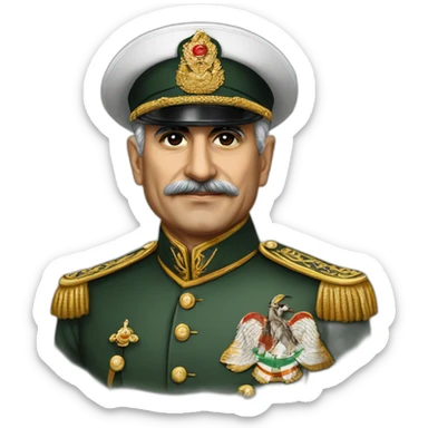 mohamad reza shah of iranian sticker
