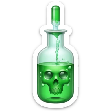 injection filled with poison sticker