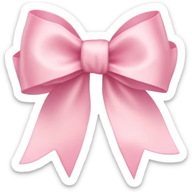 light pink ribbon bow sticker
