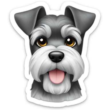 Schnauzer salt and pepper sticker