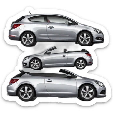 Opel astra j 2011 hatchback accident witb a volkswagen passat b6 2010 cabrio sticker