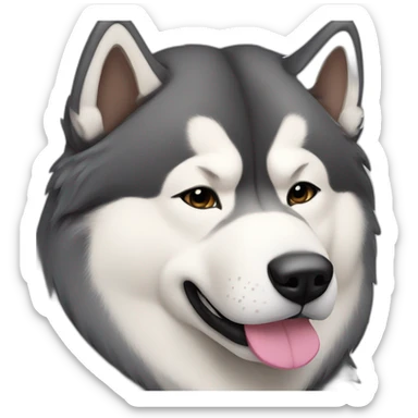 Sleepy female Alaskan malamute sticker