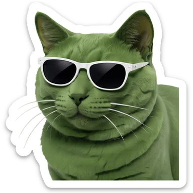 Cat with sunglasses sticker