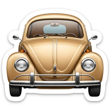 Vw bug in tan sticker