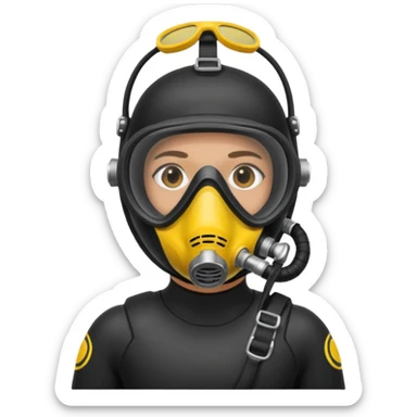 scuba diver sticker