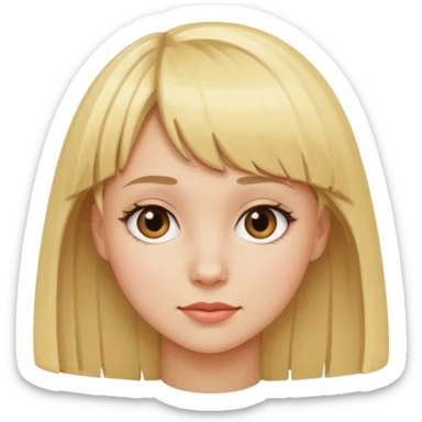 Young Woman with blonde bangs sticker