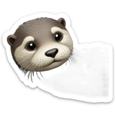 Lazy otter sticker