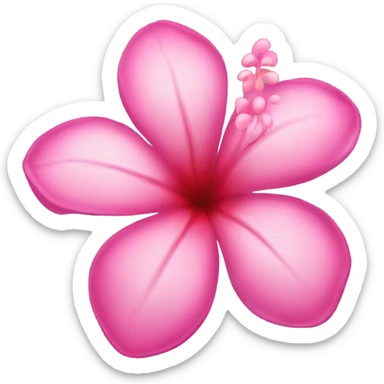 cute pink hawaiian flower  sticker