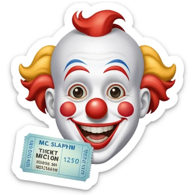 Mc Slappin' Ticket with Clown sticker