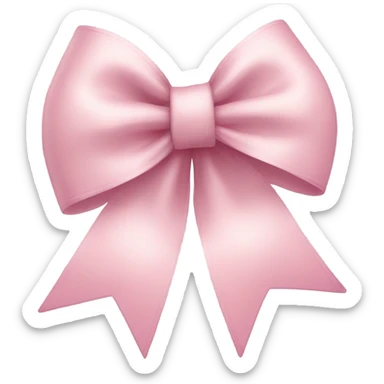 light pink festive bow sticker