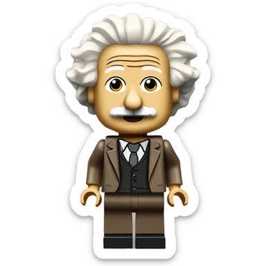 Albert Einstein lego full body sticker