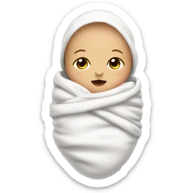 Baby swaddled up sticker