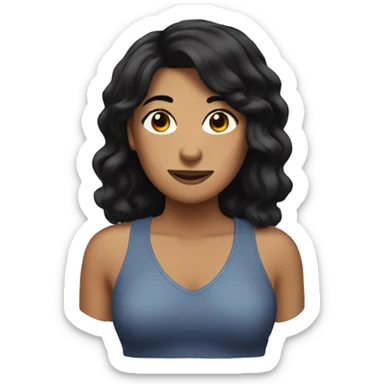 Lesbians with black hair  sticker