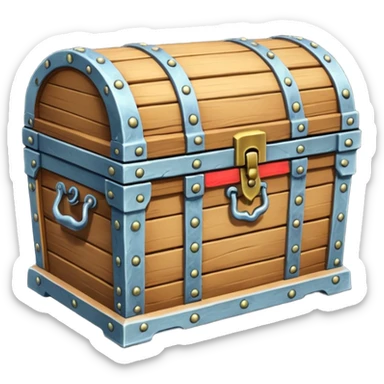 Treasure Chest Pictorial Card sticker