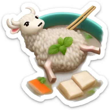 taiwanese mutton soup sticker