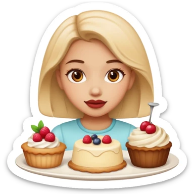 de una chica con postres sticker
