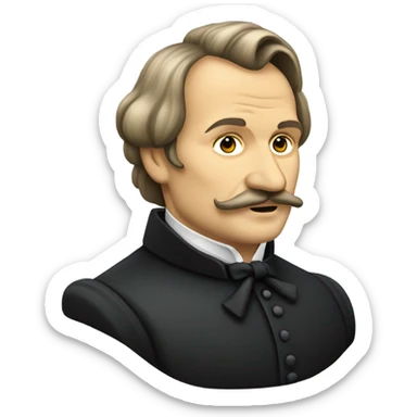 Nikolai Gogol with quiff  sticker
