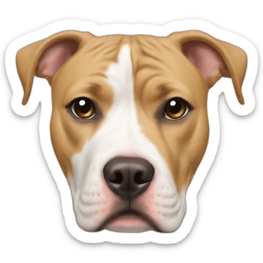 fully blonde pitbull boxer mix dog cute sticker