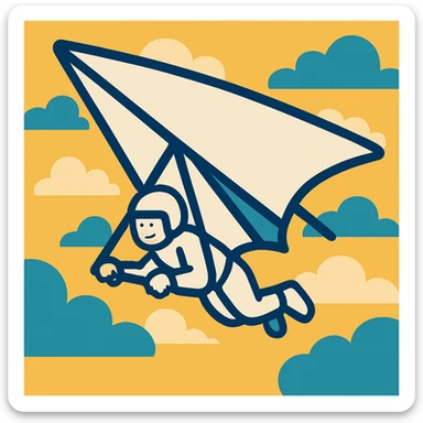 Make the glider white, remove any propeller, keep the vibrant toon style, keep background as is. sticker