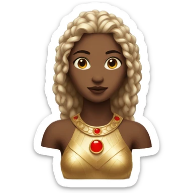Goddess with red Dot on forehead  sticker