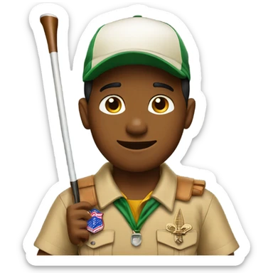 Boy Scout golfing  sticker