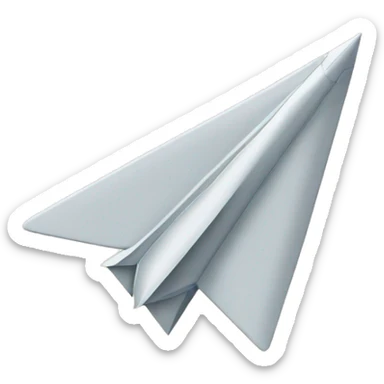 paper airplane similar to the telegram logo sticker