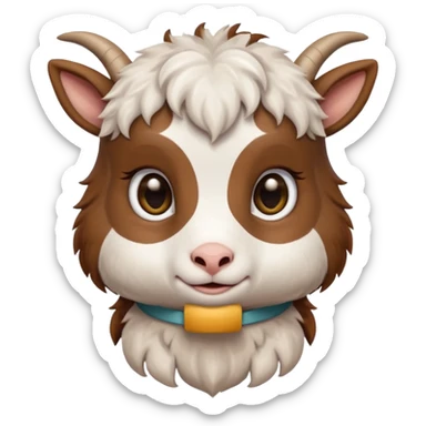 baby goat haft body sticker