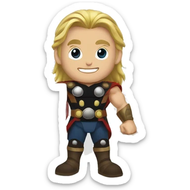 thor in a warehouse with packages sticker