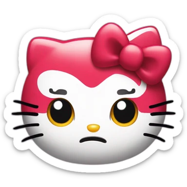 Hello kitty angry sticker