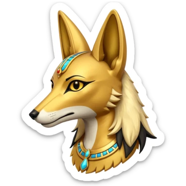 Anubis (A Egypt Fox) sticker
