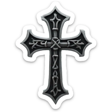 gothic cross  sticker