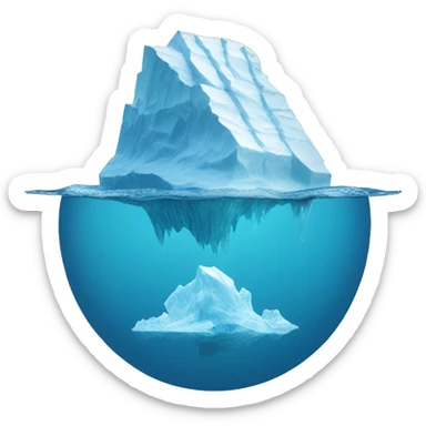 iceberg under water sticker