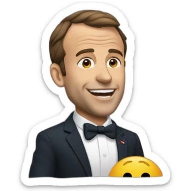 Macron qui tire la langue  sticker