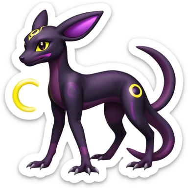 Salazzle-Umbreon-Fakémon-hybrid-creature (full body)  sticker