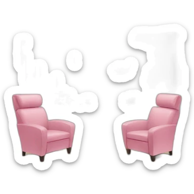 2 chair 2 table for nail salon sticker