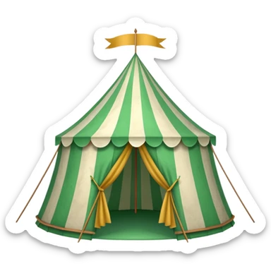 green carnival tent sticker
