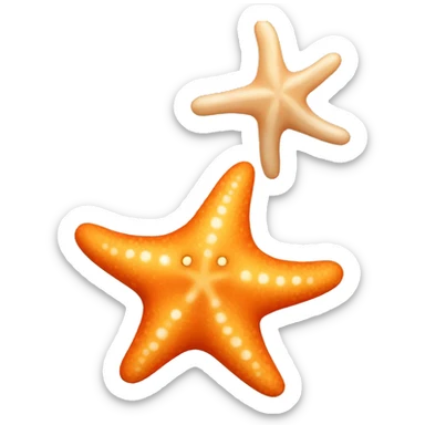 Orange starfish sticker