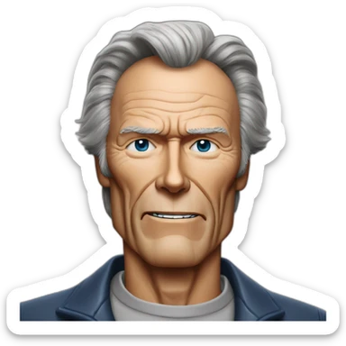 Clint Eastwood at 40 years old sticker