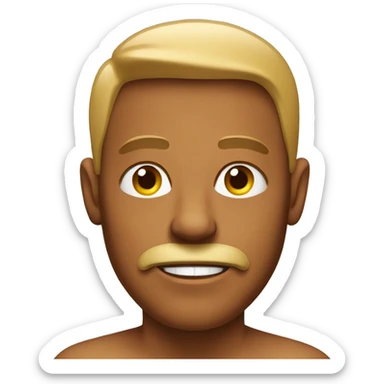 ugly tan man wit taper sticker