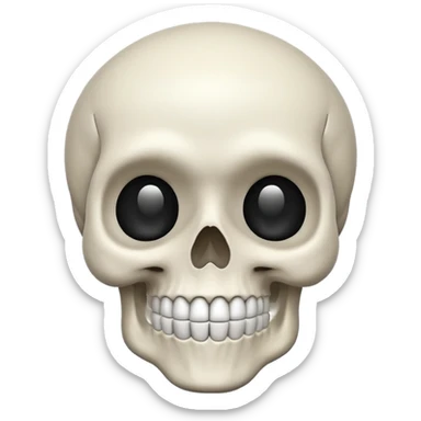 cartoon skull emoji sticker