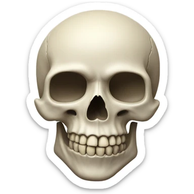 Skull with hand infront of his head like sigma sticker