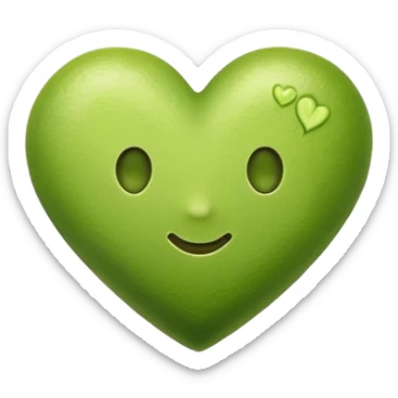 Matcha green emoji heart sticker