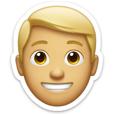 Smiling guy with closed right eye sticker