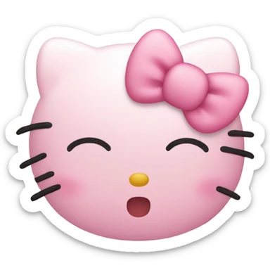 Light pink hello kitty kiss sticker