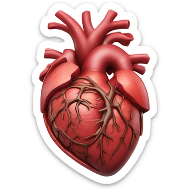 Heart pumping out of chest  sticker